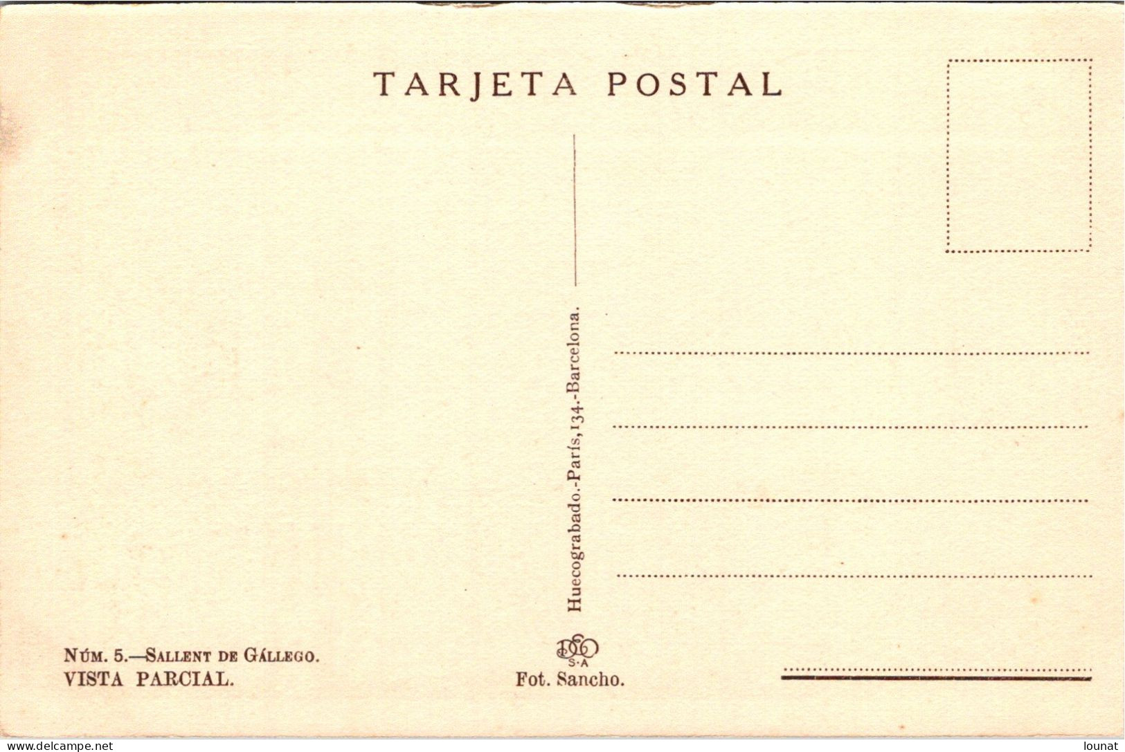 Espagne - SALLENT De Gallego - Vista Parcial - Huesca