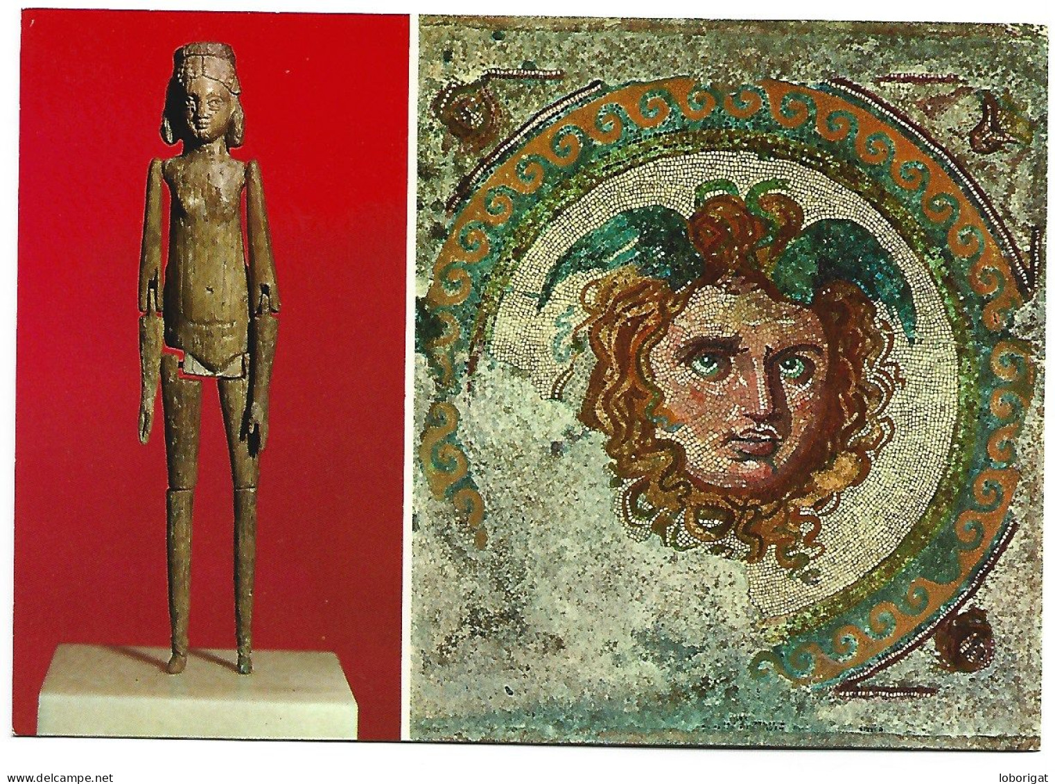 MUÑECA DE MARFIL Y MOSAICO DE LA MEDUSA, MUSEO ARQUEOLOGICO.- TARRAGONA - ( CATALUNYA ) - Tarragona