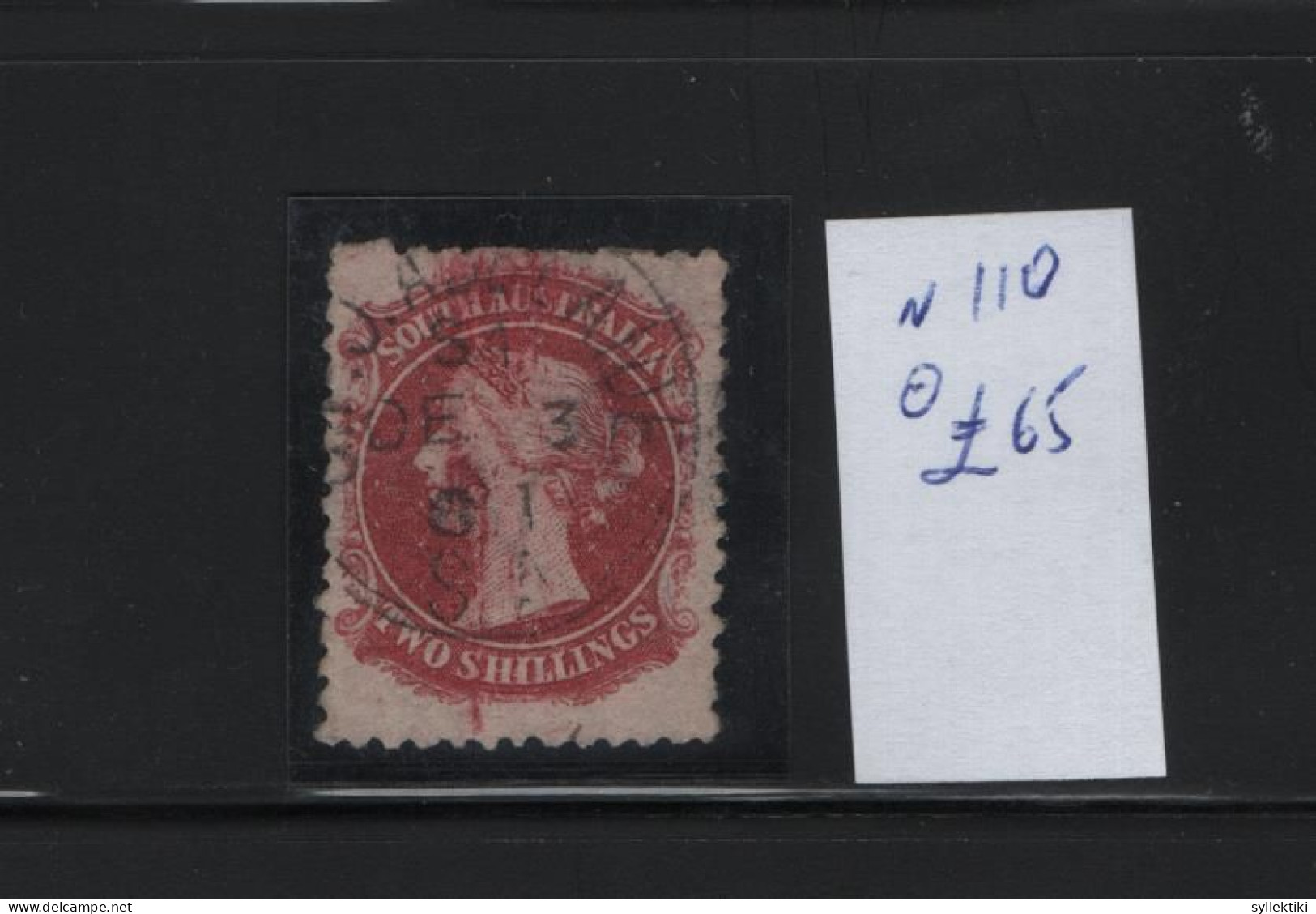 SOUTH AUSTRALIA  1870/73 2 SHILLINGS USED STAMP   STANLEY GIBBONS No 110 AND VALUE GBP 65.00 - Oblitérés
