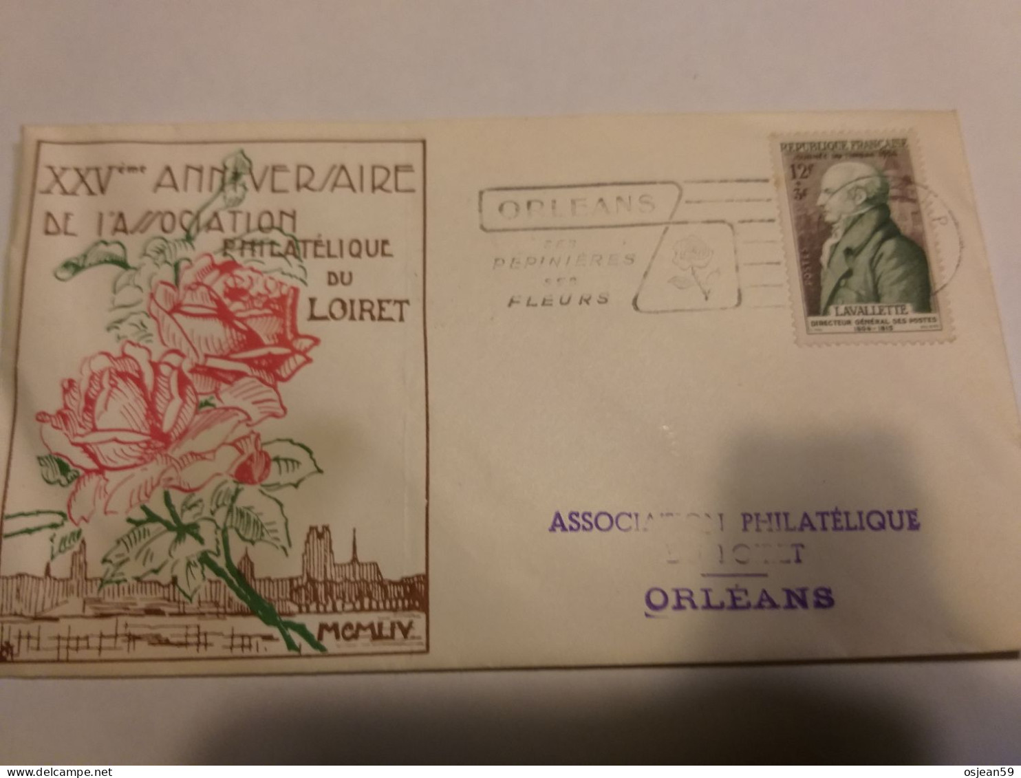 Yver Et Tellier N°969 FDC ( 25eme Anniversaire De L'association Philatélique Du Loiret). - Autres & Non Classés