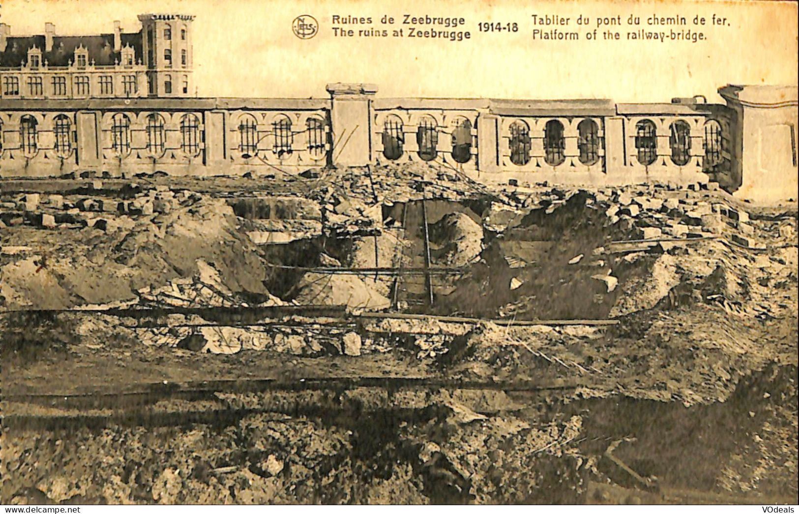 Belgique - Flandre Occidentale - Zeebrugge - Ruines De Zeebrugge - 1914-18 - Tablier Du Pont Du Chemin De Fer - Zeebrugge