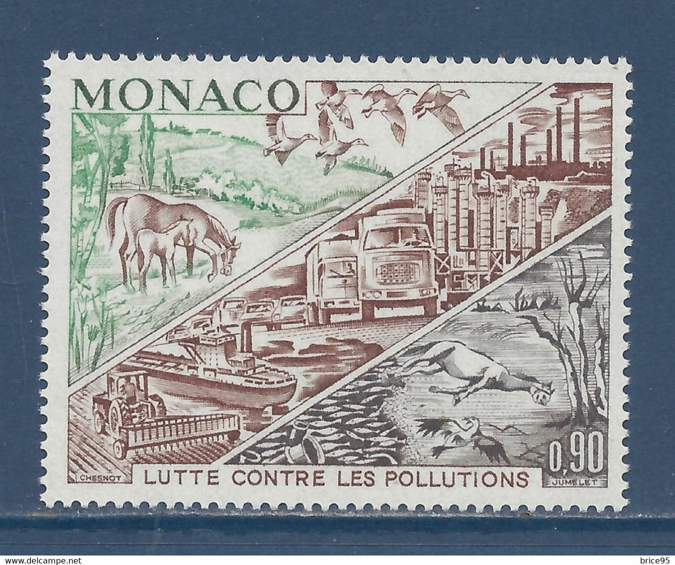 Monaco - YT N° 881 ** - Neuf Sans Charnière - 1972 - Unused Stamps