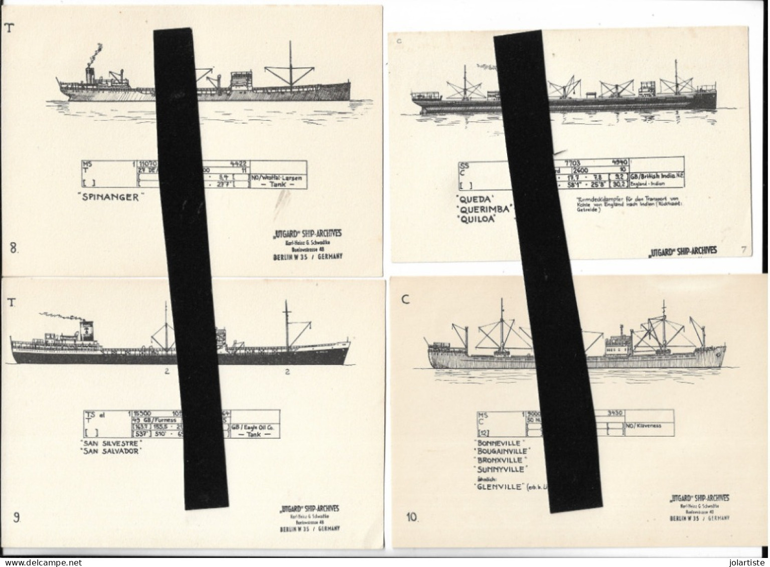 30 Fiches Techniques De Bateaux UTGARD SHIP ARCHIVES BERLIN  W 35 GERMANY N0161 - Andere Pläne