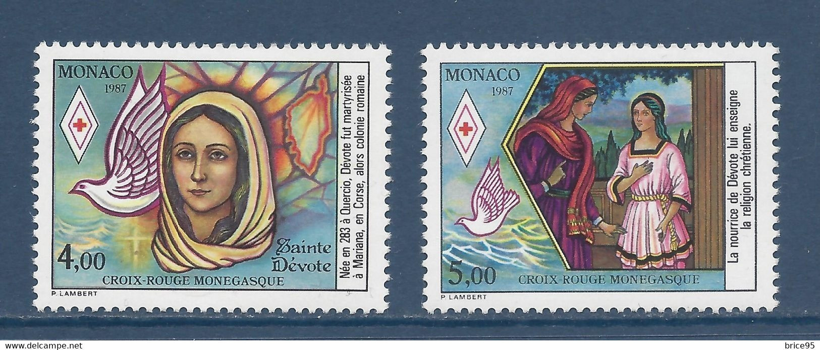 Monaco - YT N° 1594 Et 1595 ** - Neuf Sans Charnière - 1987 - Neufs