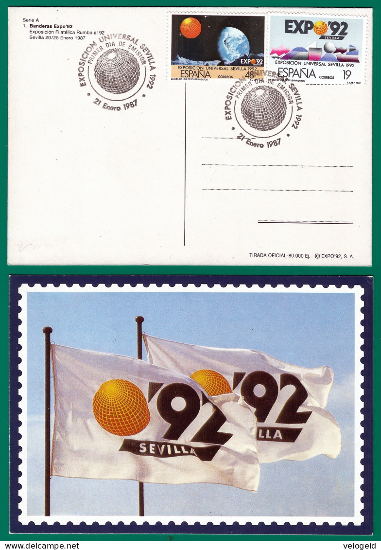 España. Spain. 1987. Exposicion Filatelica RUMBO AL 92. Sevilla - Frankeermachines (EMA)