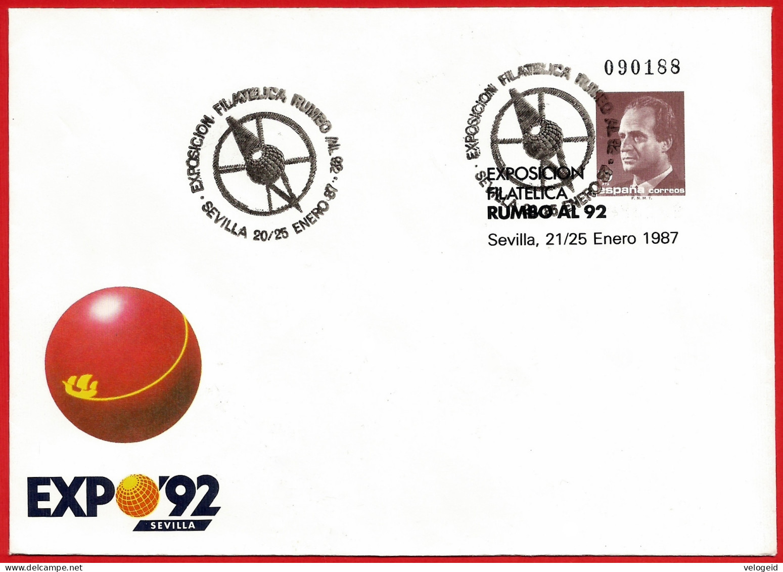 España. Spain. 1987. Exposicion Filatelica RUMBO AL 92. Sevilla - Franking Machines (EMA)