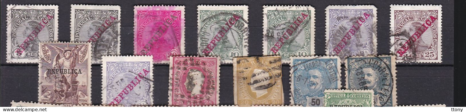 33   Timbres Oblitérés  Portugal   Différentes Années Et Valeurs - Andere & Zonder Classificatie