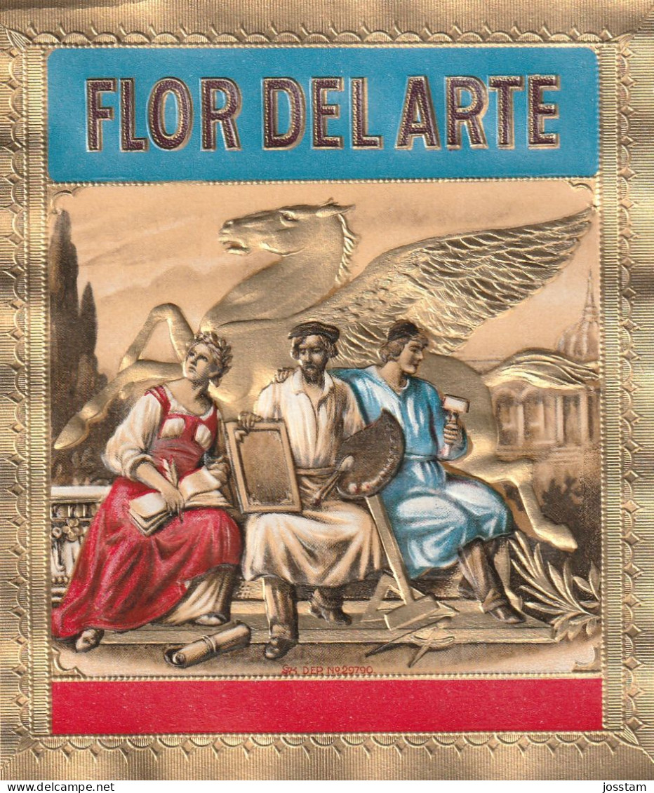 Cigar Label  No 855 Flor De Arte      Sigarenbanden Vitolas ,  Etiquette - Labels