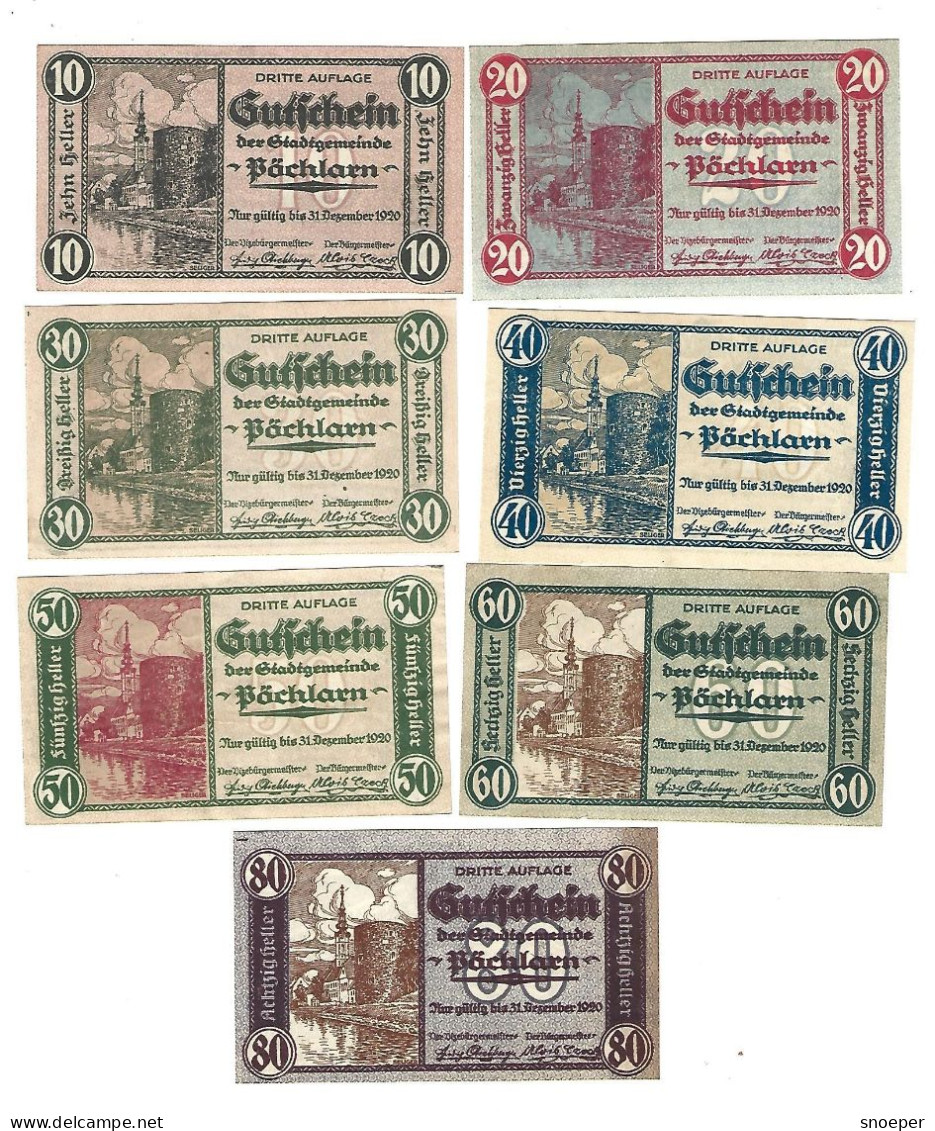 **notgeld   Austria Pochlarn Serie Compleet  755/3   Cat Val 4,00 Euro - Oesterreich