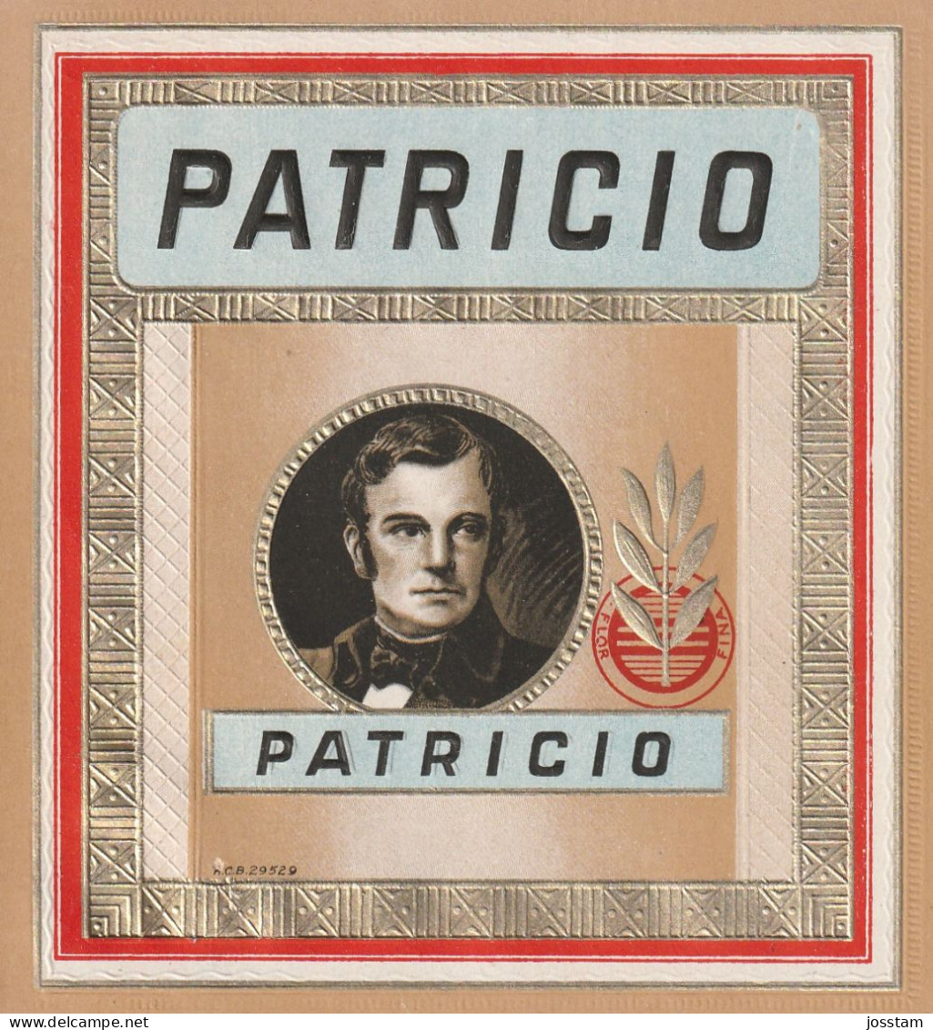 Cigar Label  No 879  Patricio     Sigarenbanden Vitolas ,  Etiquette - Labels
