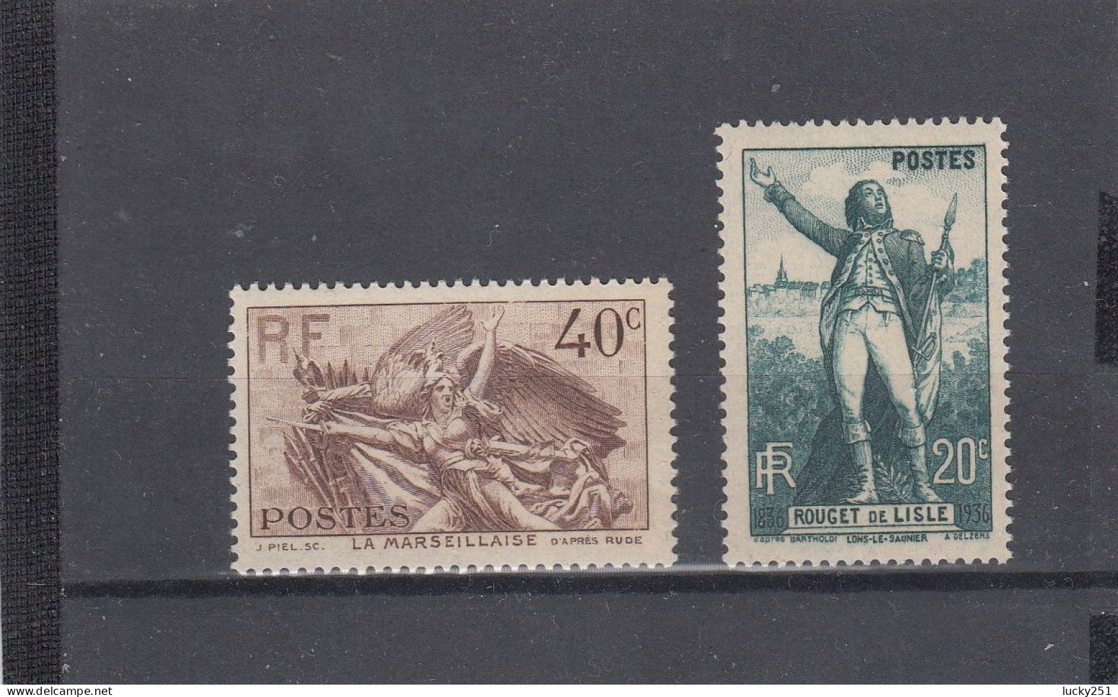 France - Année 1936 - Neuf** - N°YT 314/15** - Rouget De Lisle Et La Marseillaise - Nuevos