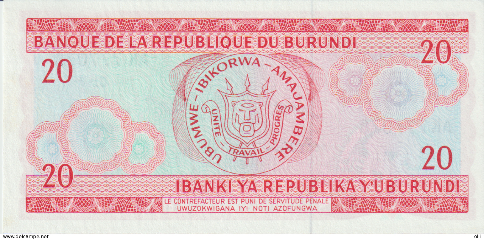 Burundi 20 Francs, P-27a (1.7.1977) - UNC - Burundi