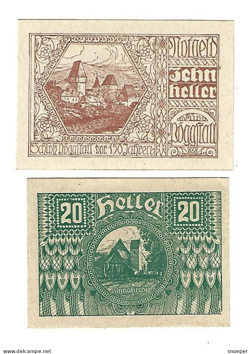 **notgeld   Austria  Poggstall Serie Compleet  756/2a   Cat Val 2,00 Euro - Oesterreich