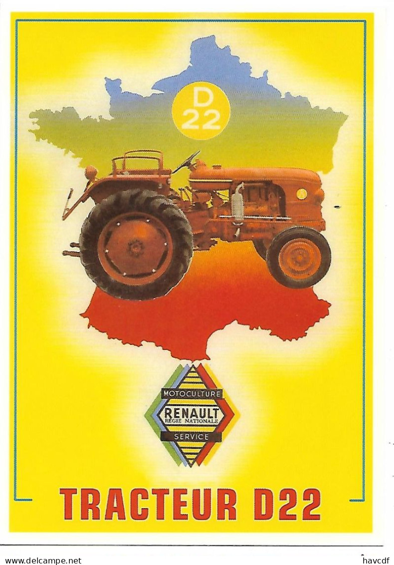 CPM - CENTENAIRE Editions - MATERIEL AGRICOLE - 25 - RENAULT - TRACTEUR D22 - Tracteurs