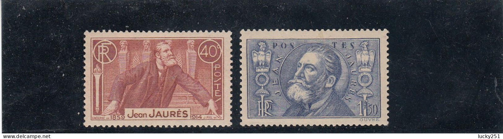 France - Année 1936 - Neuf** - N°YT 318/19** - Jean Jaurès - Nuevos