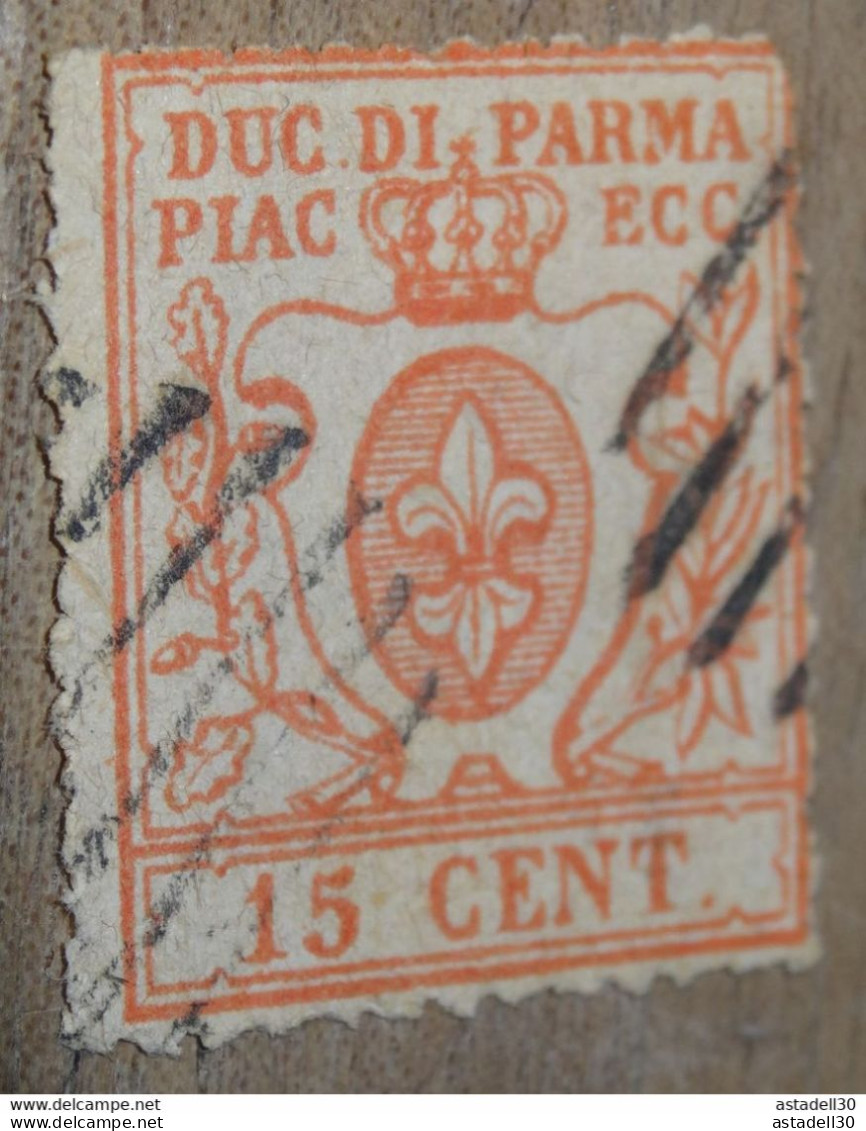 ITALIA, PARMA, 15c Rouge, DENTELE, FAUX - REIMPRESSION ?? ........ PHI ...... CL1-5-4f - Parma