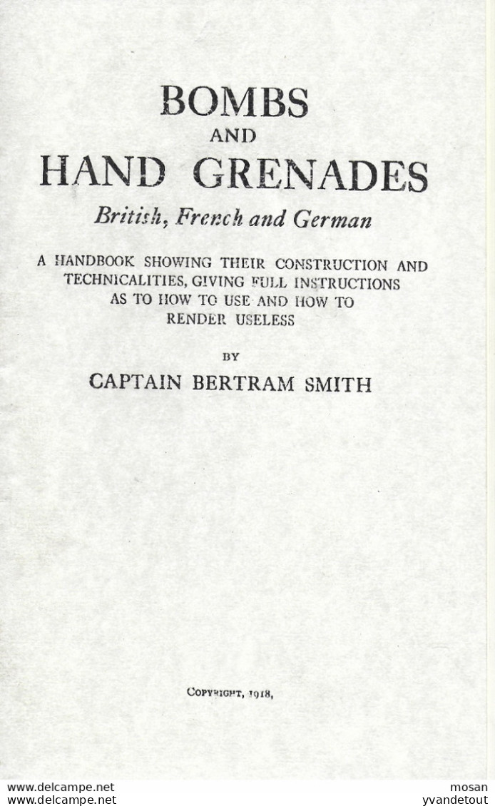 Bombs And Hand Grenades. Britch, French And German. Bombes Et Grenades - Oorlog 1914-18