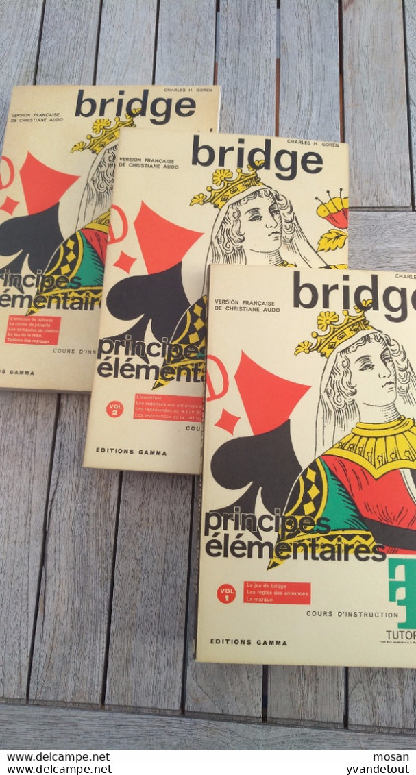 Bridge. Principes élémentaires. Editions Gamma. Tutortext. Trois Livres Dans Un étui En Carton. Christiane AUDO - Jeux De Société