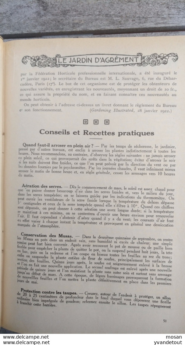 Les Jardins D'Agrément. 1922 à 1930. 108 Numéros Reliés - 1800 - 1849