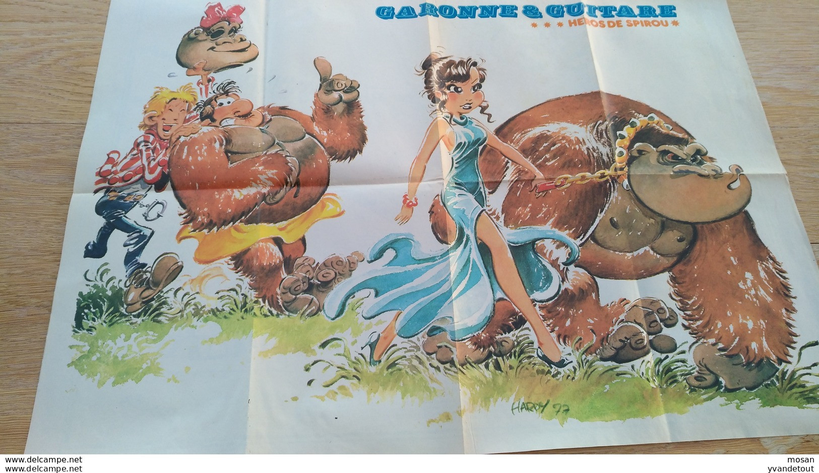 Affiche. Poster. Spirou. Garonne Et Guitare. Hardy 77  Ligier JS 2 Jidéhem 77 - Affiches