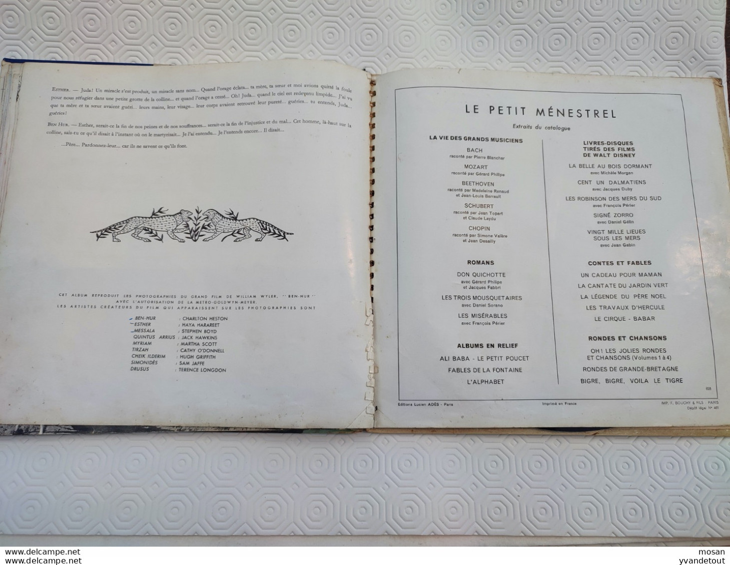 Ben-Hur Raconté Par Jean Desailly Avec Serge Reggiani/ William Wyler. Livret + 2 Disques - Altri