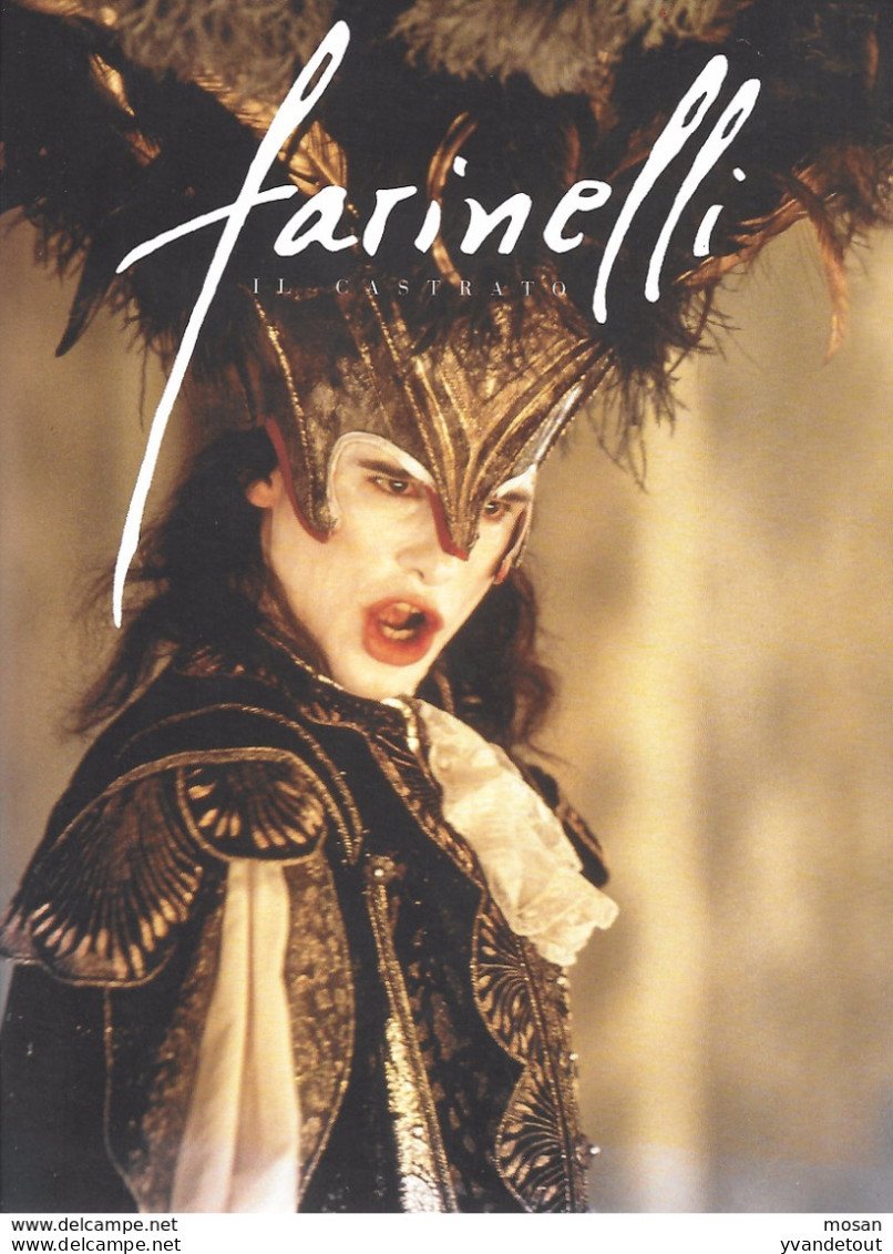 Programme Cinéma. Farinelli. Synopsis. Gérard Corbiau. Castration. Baroque. Castrats - Programma's