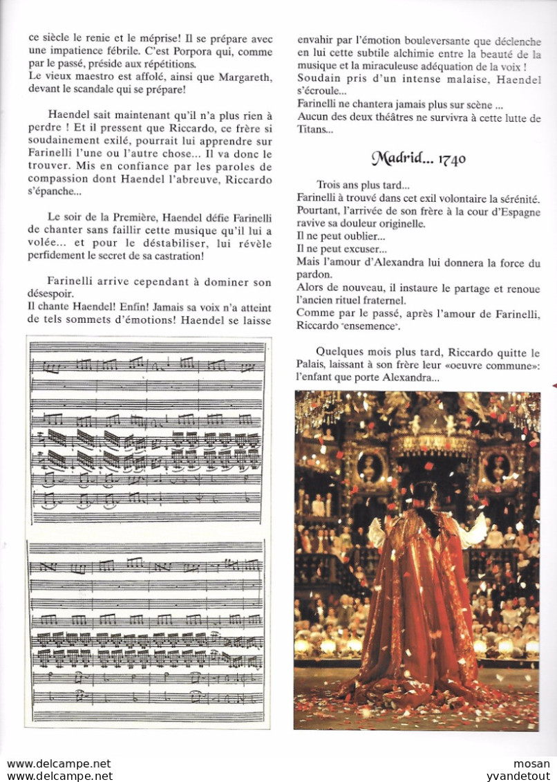 Programme Cinéma. Farinelli. Synopsis. Gérard Corbiau. Castration. Baroque. Castrats - Programma's