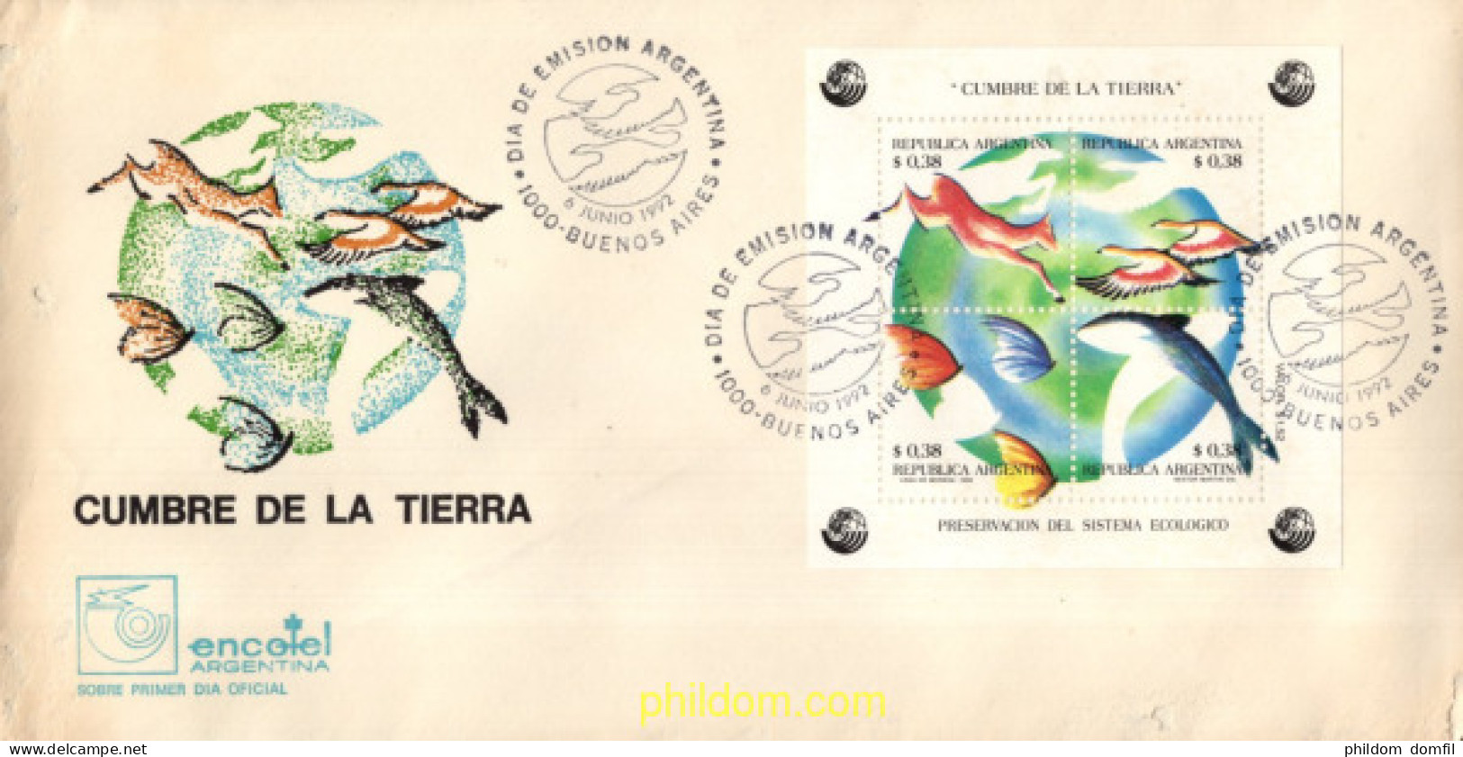 714738 MNH ARGENTINA 1992 CUMBRE DE LA TIERRA - Neufs