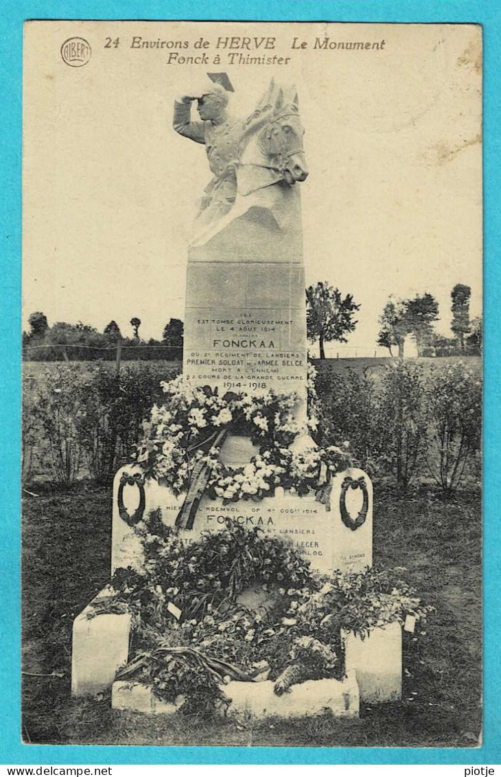 * Herve (Liège - La Wallonie) * (Albert - Photo Belge Lumière, Nr 24) Le Monument Fonck à Thimister, Statue - Herve