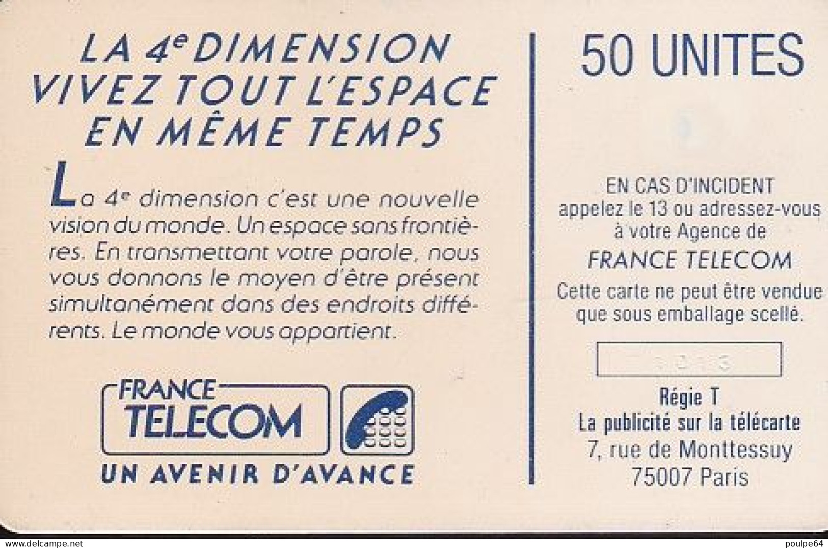 F36 1988 4e DIMENSION FEMMES   50 SO2 - 1988