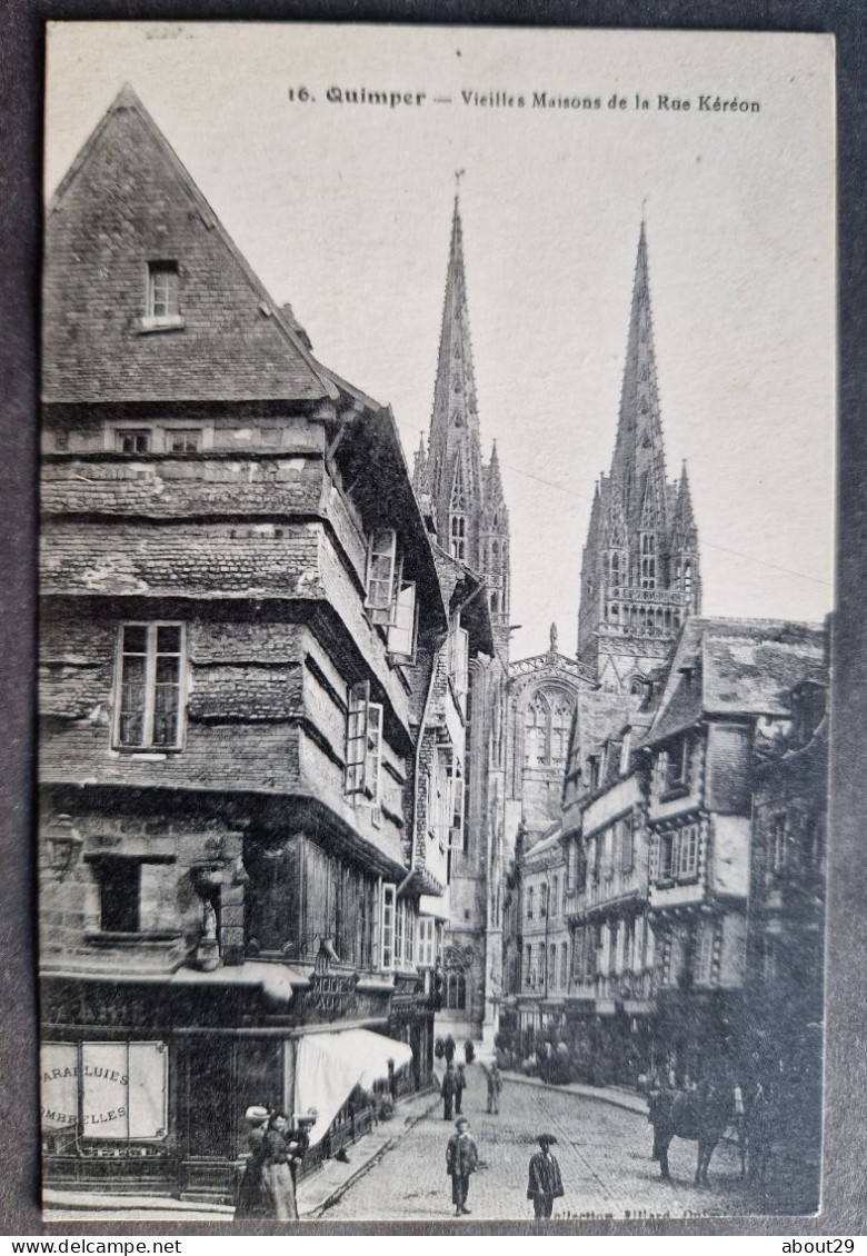 CPA 29 QUIMPER - Lot 3 Vues Différentes - Vieilles Maisons De La Rue Kéréon - Edit Villard 16 - Réf. T 224 - Quimper