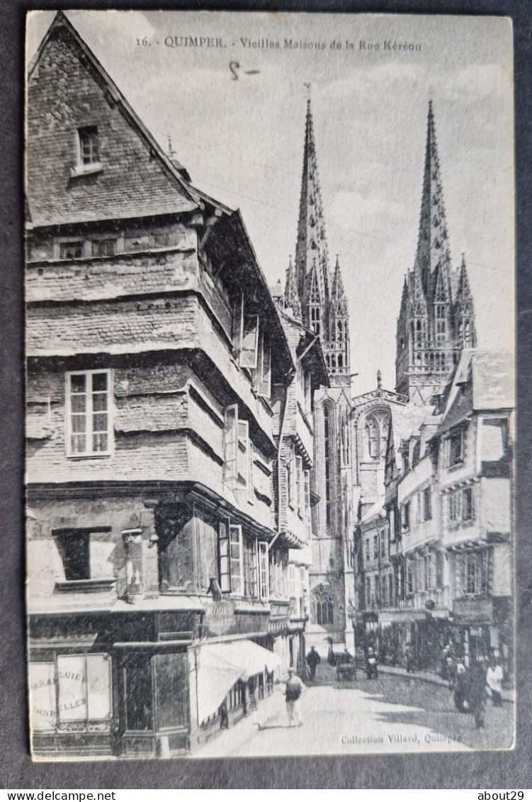 CPA 29 QUIMPER - Lot 3 Vues Différentes - Vieilles Maisons De La Rue Kéréon - Edit Villard 16 - Réf. T 224 - Quimper