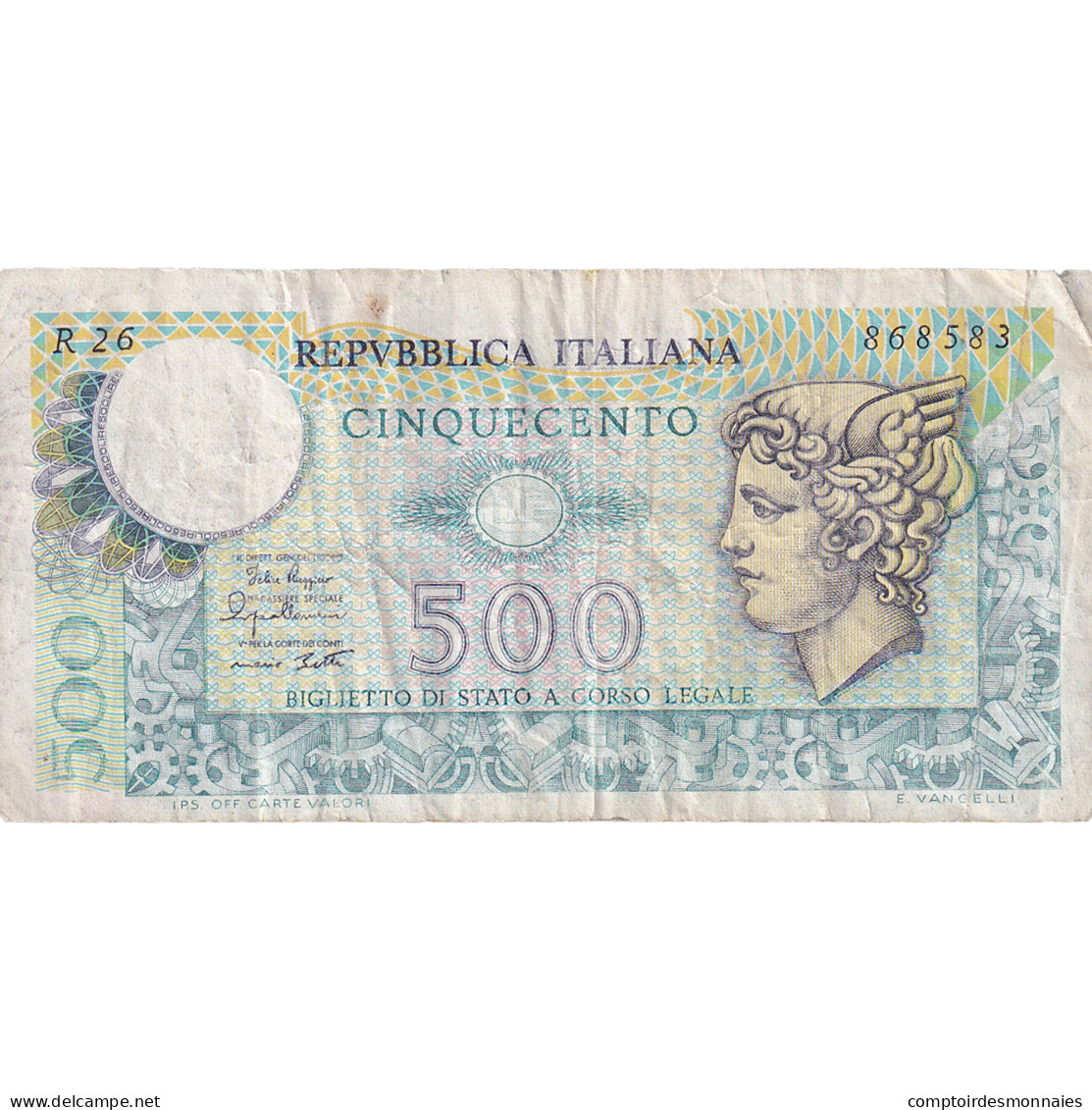 Billet, Italie, 500 Lire, 1979, 1979-04-02, KM:94, TB+ - 500 Liras