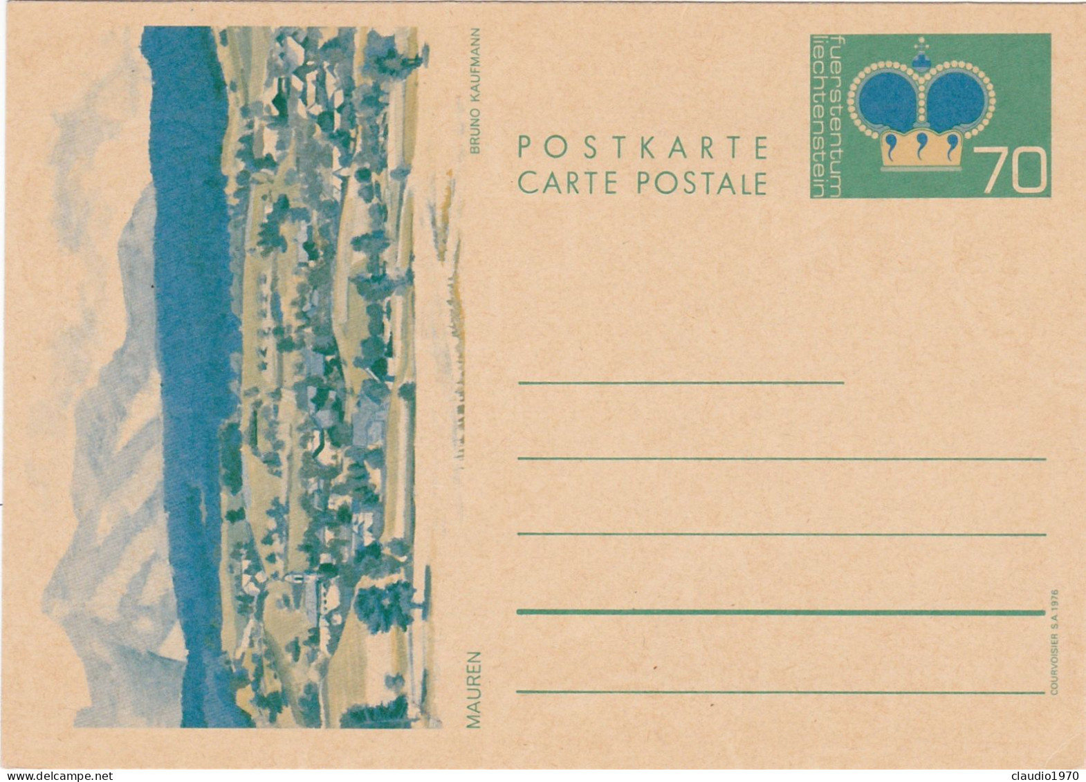 LIECHTENSTEIN - INTERO POSTALE - NUOVO - Stamped Stationery