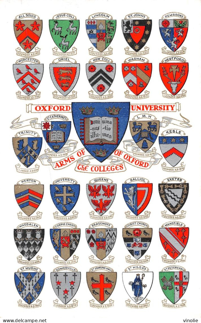 PIE-LO-HUI-23-5235 : OXFORD UNIVERSITY ARMS OF THE COLLEGES - Oxford