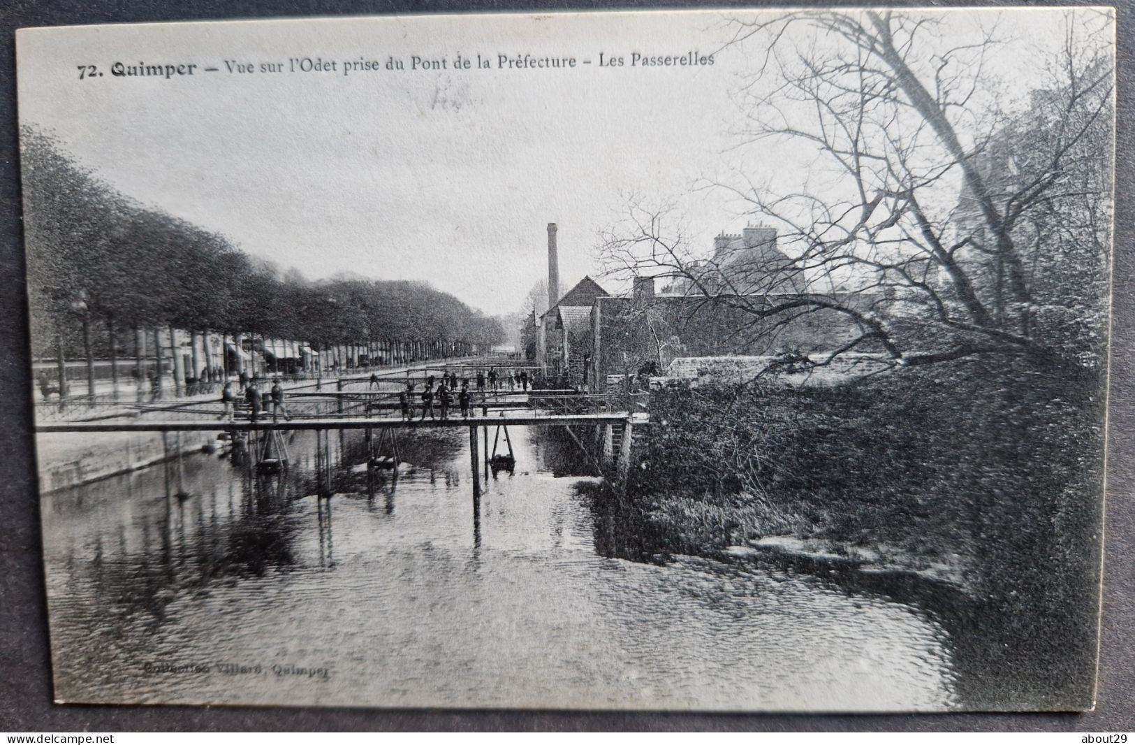 CPA 29 QUIMPER - Vue Sur L'Odet Prise Du Pont De La Préfecture - Les Passerelles - Edit Villard 72 - Réf. T 225 - Quimper