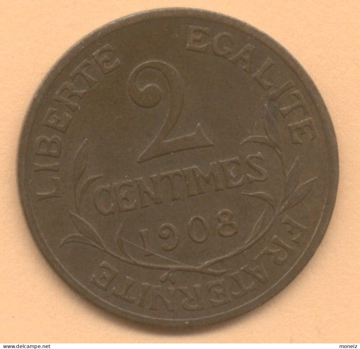 2 CENTIMES  1908 Ttb   DANIEL DUPUIS - 2 Centimes