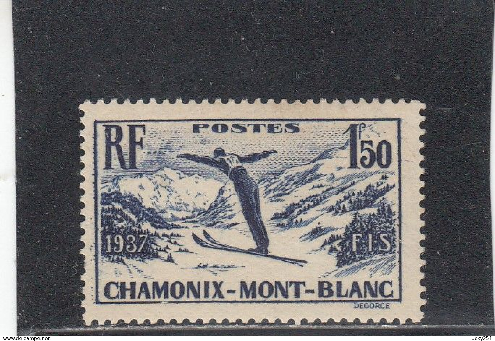 France - Année 1937 - Neuf** - N°YT 334 - Championnats Intern. De Ski à Chamonix - Nuevos