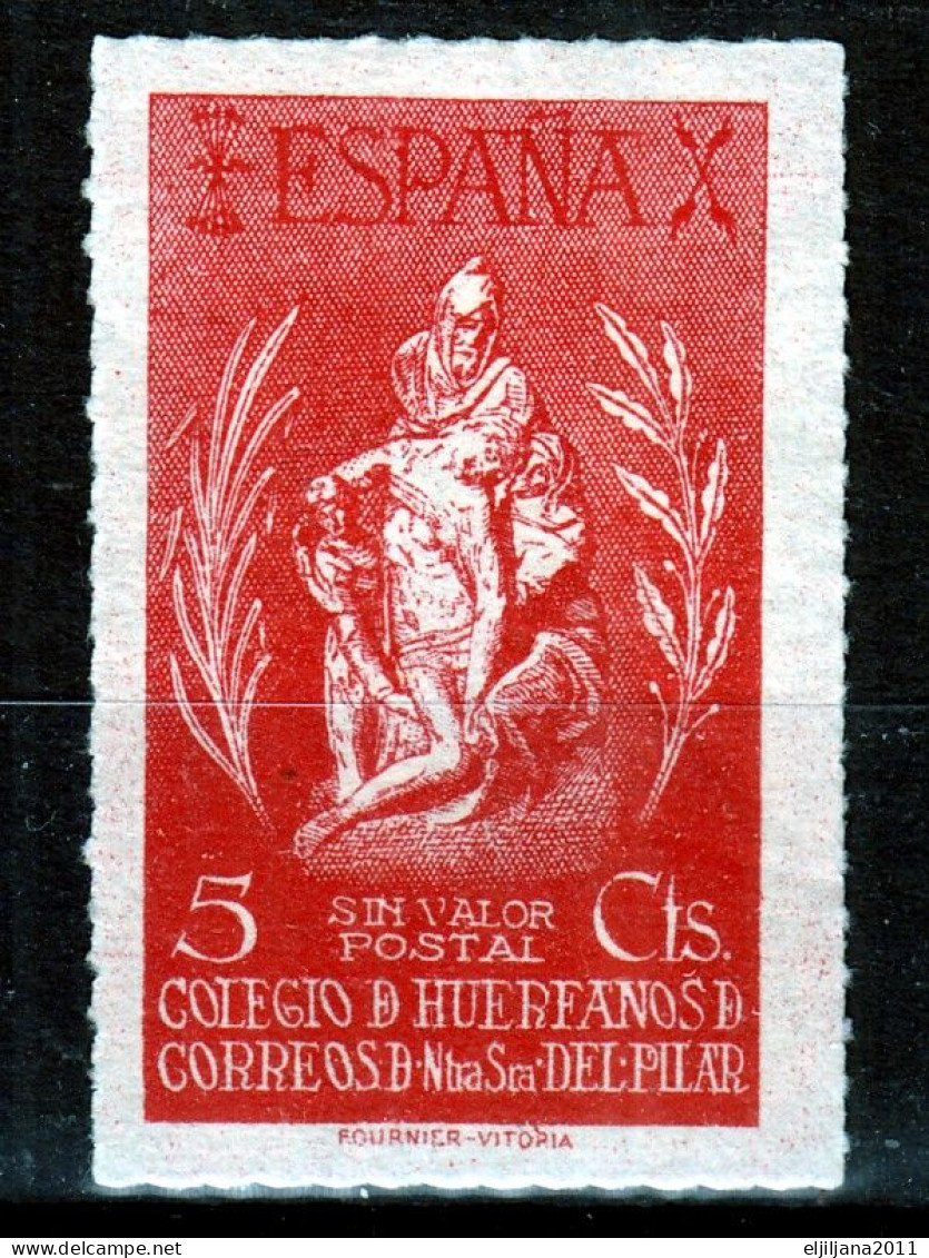 ⁕ SPAIN ⁕ Colegio De Huerfanos De Telegrafos / Pilar Post Office ⁕ 1v MH ( Cinderella ) - Fiscaux-postaux