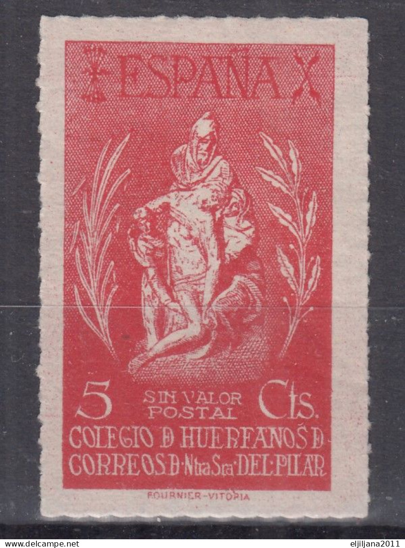 ⁕ SPAIN ⁕ Colegio De Huerfanos De Telegrafos / Pilar Post Office ⁕ 1v MH ( Cinderella ) - Postage-Revenue Stamps