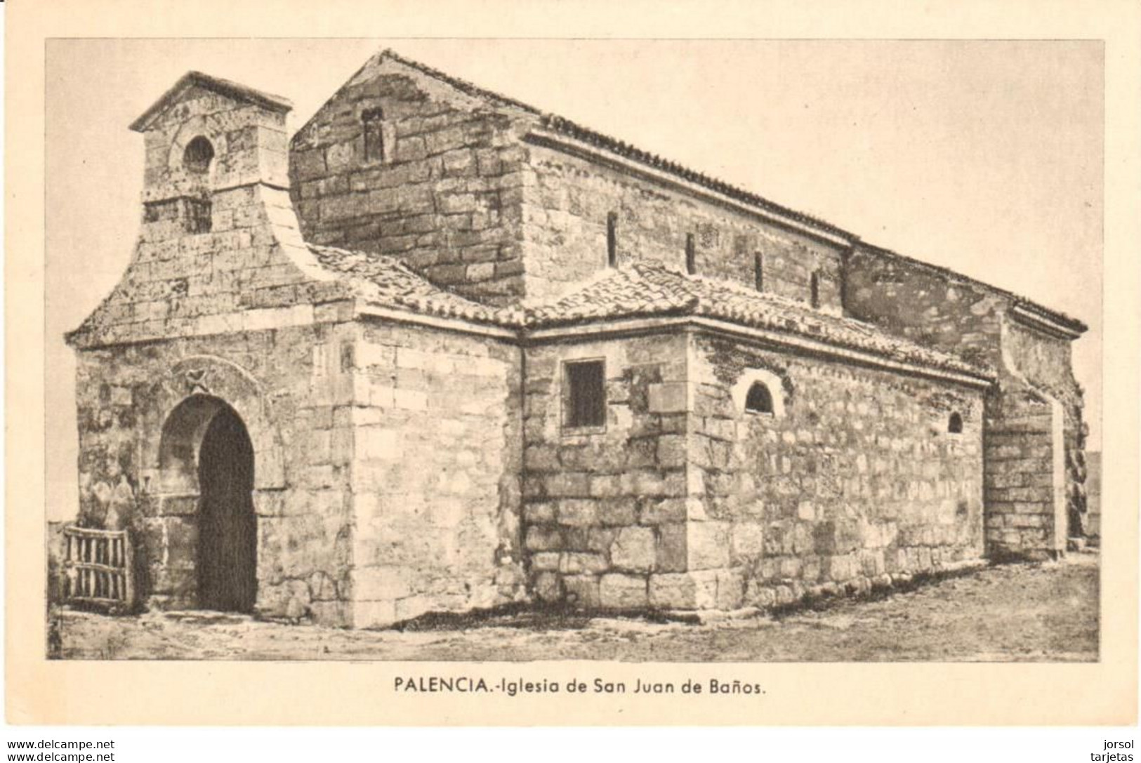 POSTAL  PALENCIA  -ESPAÑA  -IGLESIA DE SAN JUAN DE BAÑOS - Palencia