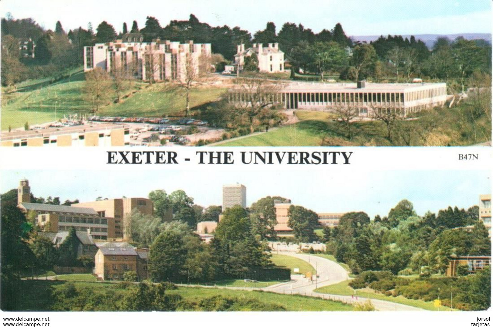 POSTAL    DEVON  -INGLATERRA  -EXETER THE UNIVERSITY - Exeter