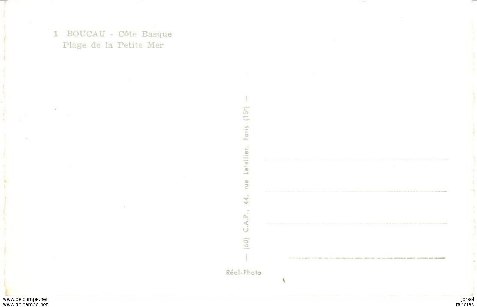 POSTAL    BOUCAU  -FRANCIA  -CôTE BASQUE -PLAGE DE LA PETITE MER - Boucau