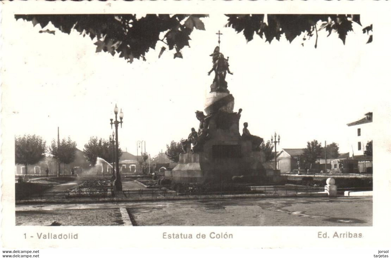 POSTAL    VALLADOLID  -ESPAÑA  -ESTATUA DE COLON - Valladolid