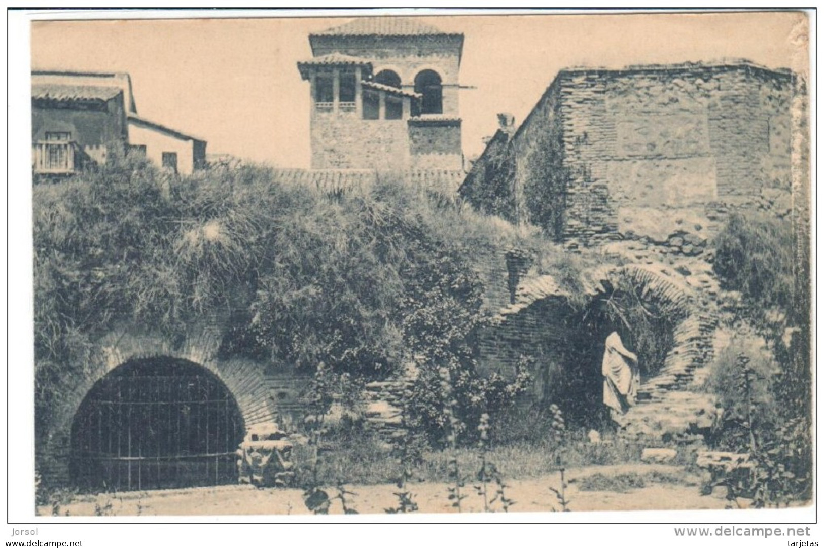 POSTAL   TOLEDO  -ESPAÑA  -  CASA DEL GRECO -ENTRADA Y PUERTA DE LA GRUTA - Toledo