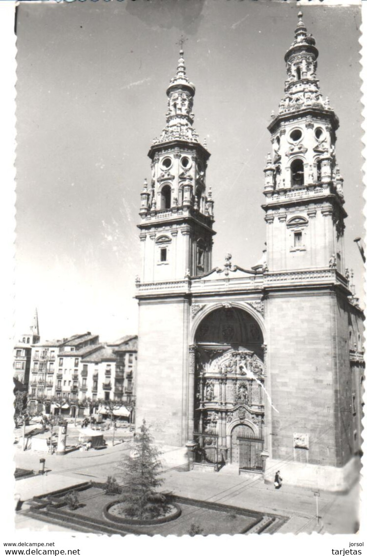 POSTAL    LOGROÑO  - ESPAÑA - TORRES GEMELAS DE LA REDONDA  ( DOUBLE TOURS DE LA RONDE ) - La Rioja (Logrono)