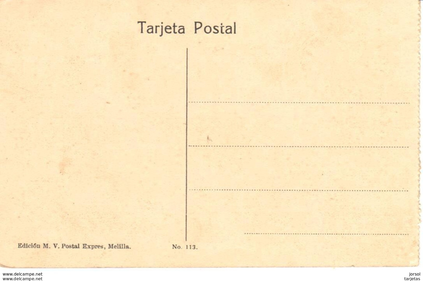 POSTAL  - MELILLA  -ESPAÑA  -SUBIDA A LA ALTA COMISARIA - Melilla