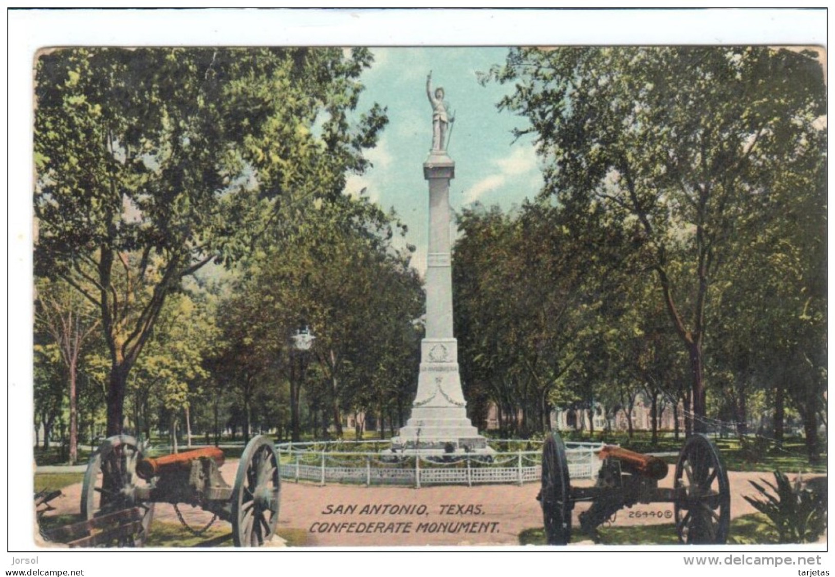 POSTAL   SAN ANTONIO  -TEXAS  EE.UU.  - CONFEDERATE MONUMENT - San Antonio