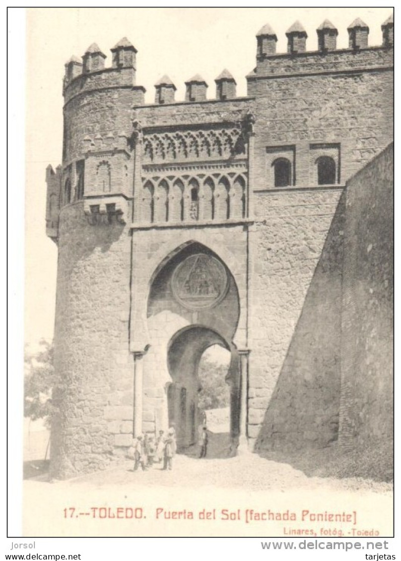 POSTAL    TOLEDO  - ESPAÑA  -PUERTA DEL SOL  -FACHADA PONIENTE  (FOTO. LINARES ) - Toledo