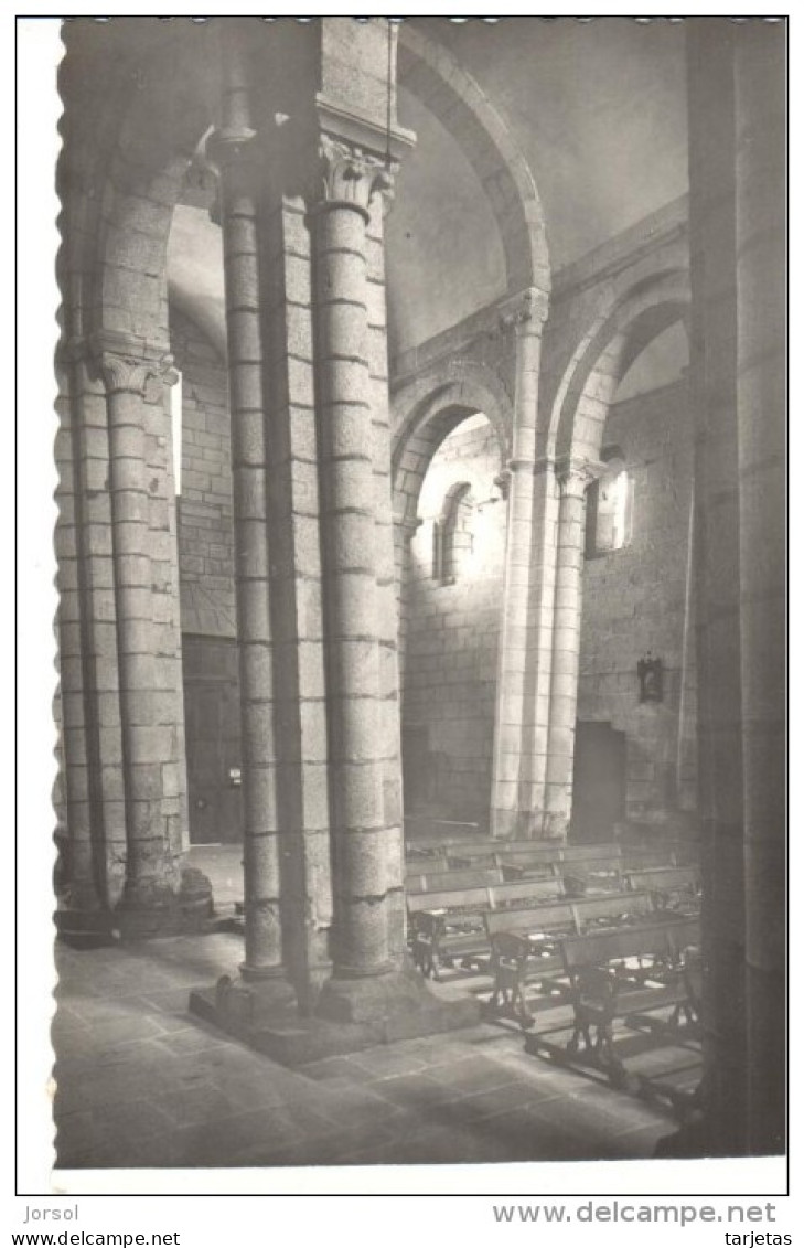 POSTAL    SANTIAGO DE COMPOSTELA  -GALICIA   -IGLESIA DE SANTA MARIA LA REAL.- COLUMNAS INCLINADAS - La Coruña